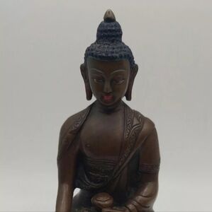 ASIAN Vintage  Bhumisparsha Buddha Idol  6" X 4"